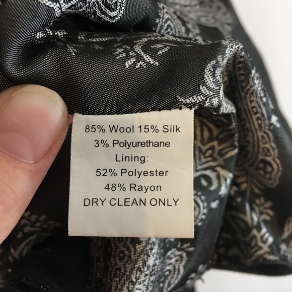 Trina Turk Wool & Silk Cropped Blazer Grey Sz 12 - Picture 6 of 7